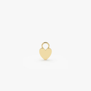 Flat Heart Hoop Charm