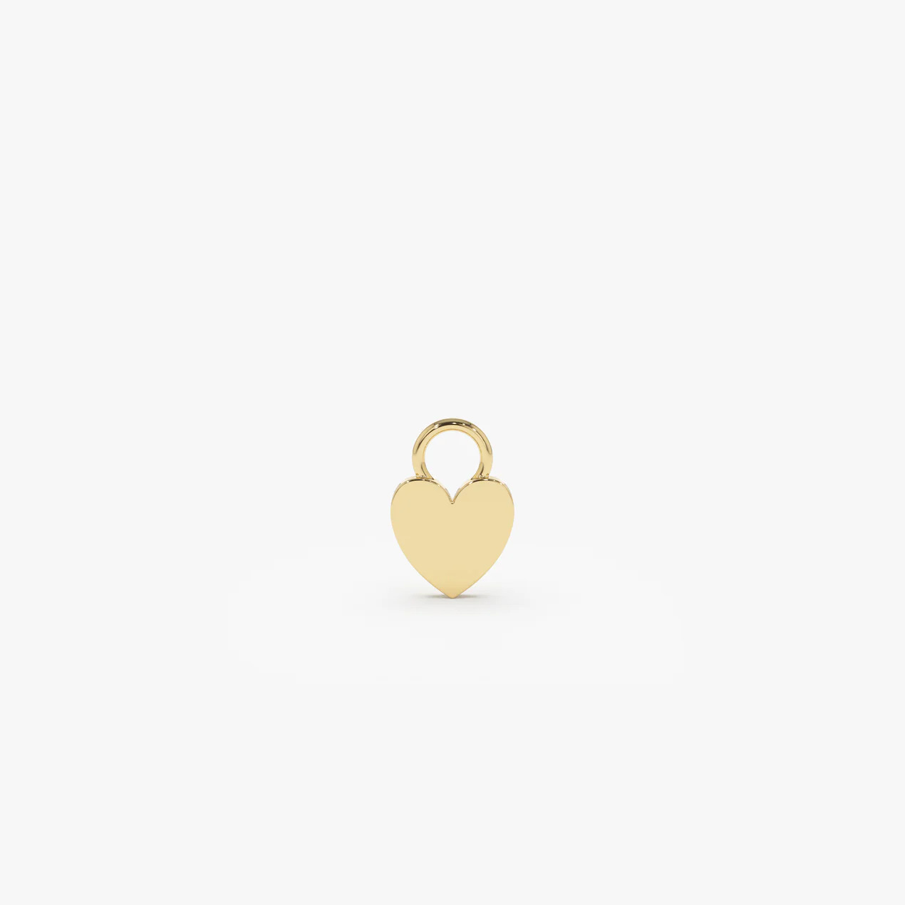 Flat Heart Hoop Charm