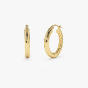 Inside-Out Gold Hoop Earrings 20MM