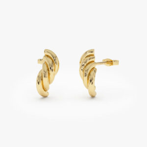 Gold Twisted Curve Earrings