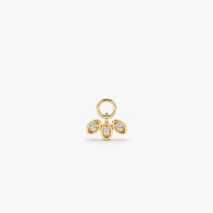 Leaf Shape Hoop Charm